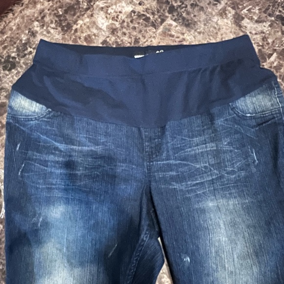 Paris Blues Maternity Flare Jeans Size XL Dark Indigo Wash - Picture 4 of 10